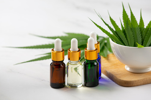 cannabis oil bottles