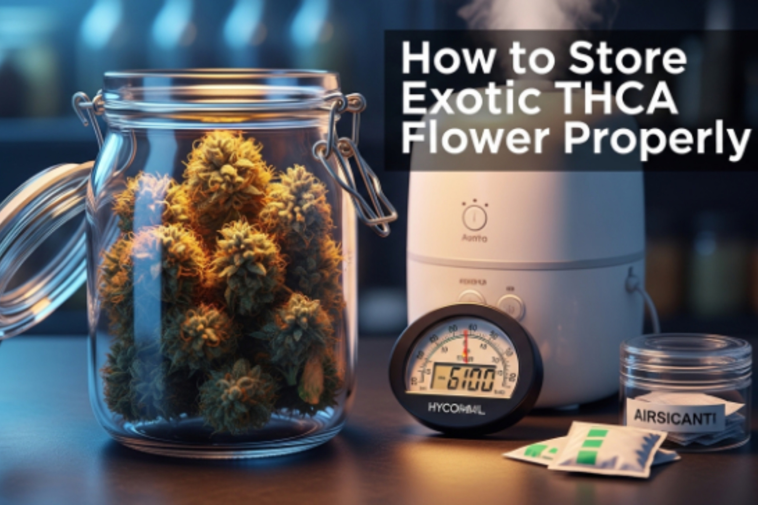 cannabis in glass container - featured image